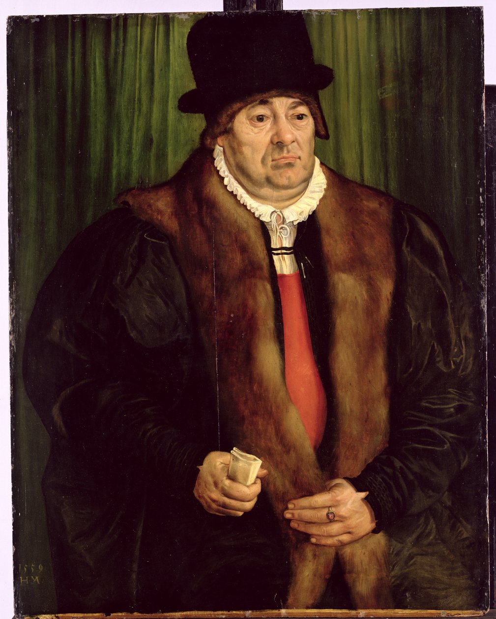 Portret van een Münchense Aristocraat, 1559 door Hans Muelich or Mielich