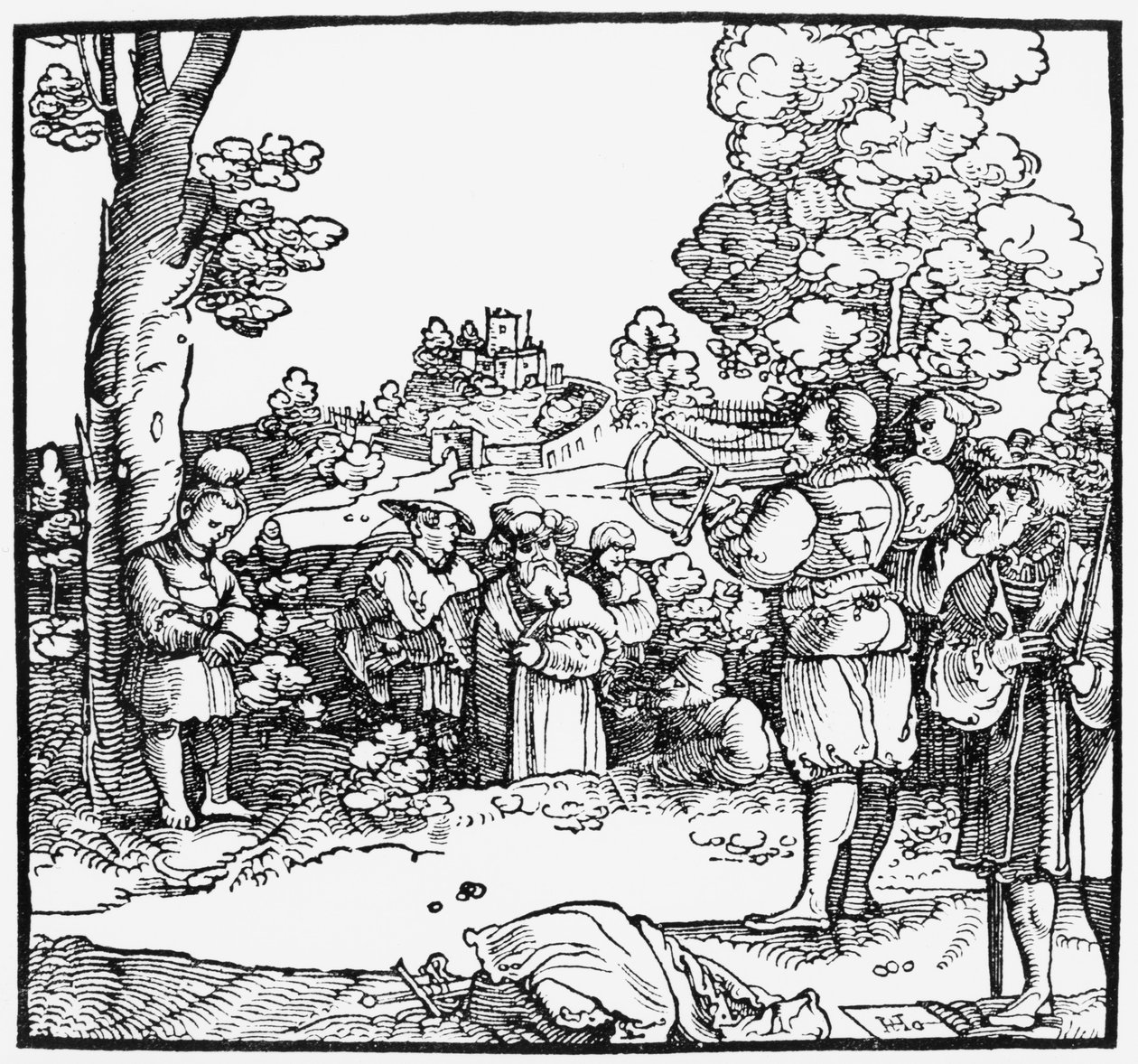 Willem Tell door Hans the Younger Schaufelein