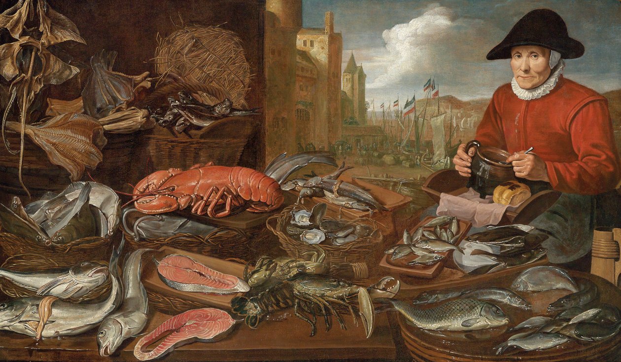 Een vismarkt door Hans van Essen