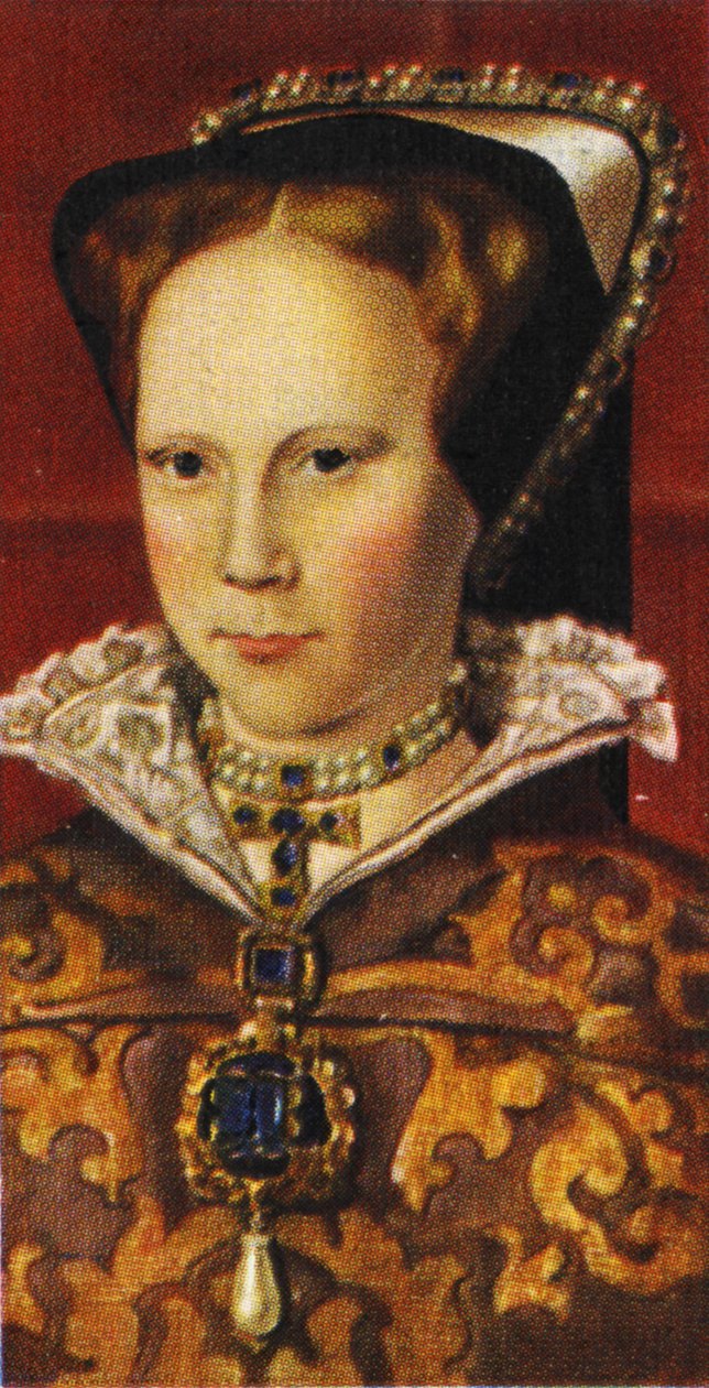 Queen Mary I (afdrukken) door Hans (after) Holbein the Younger