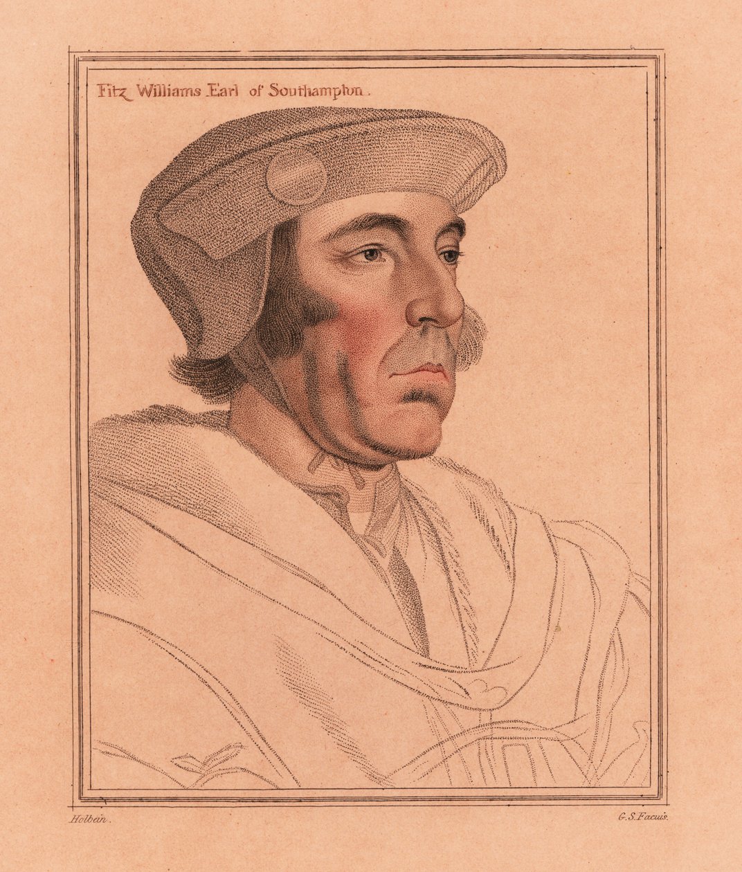 William FitzWilliam door Hans (after) Holbein the Younger