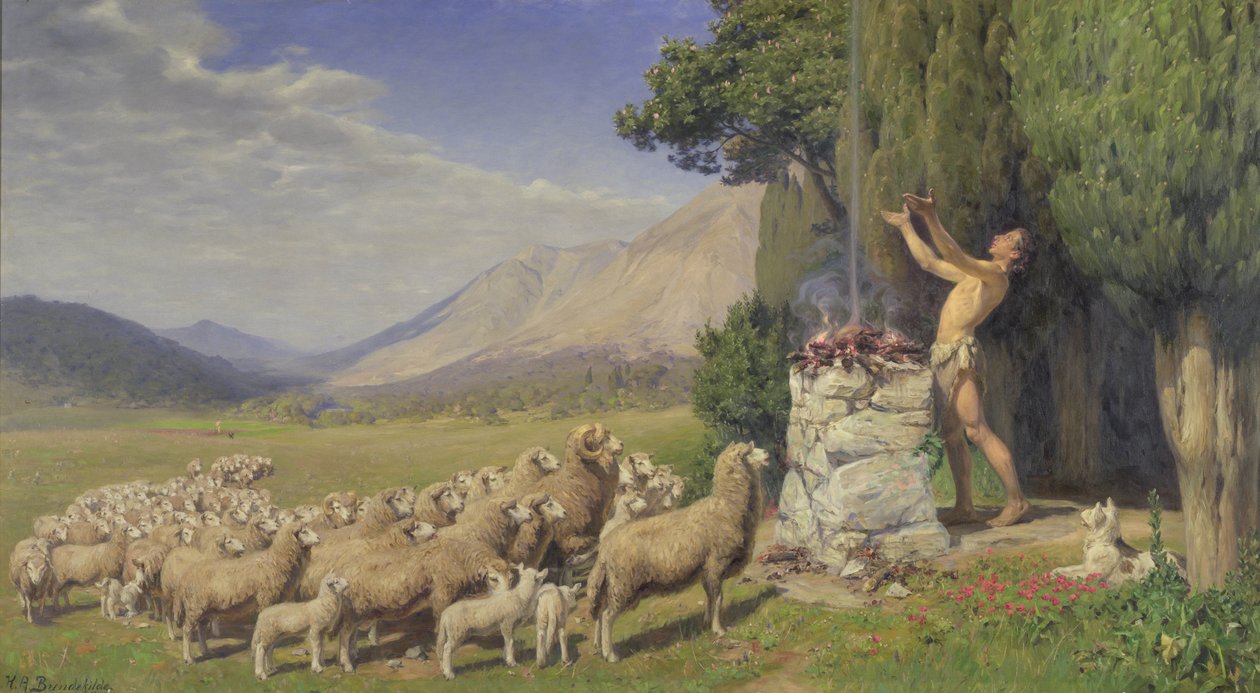 Abels Offer, 1908 door Hans Andersen Brendekilde