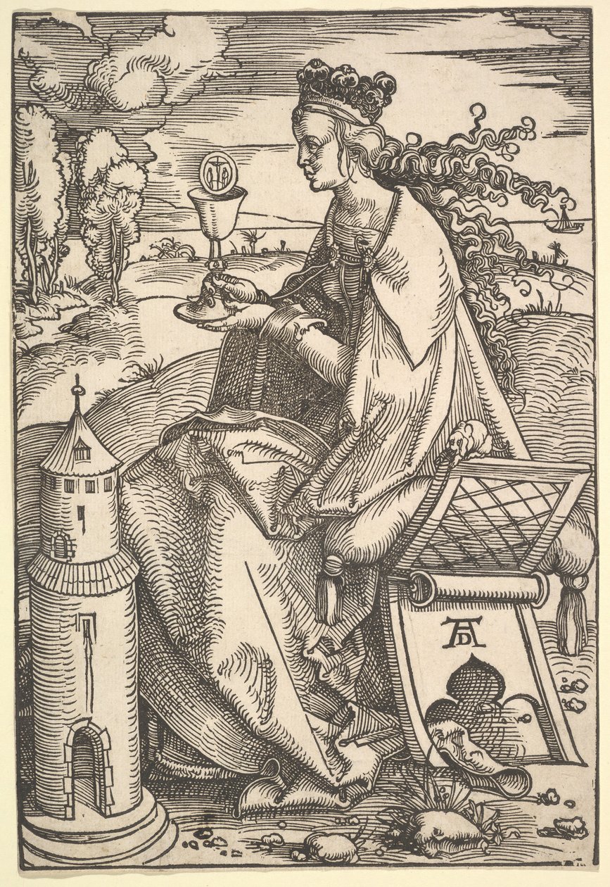 Sint Barbara, ca. 1505 door Hans Baldung