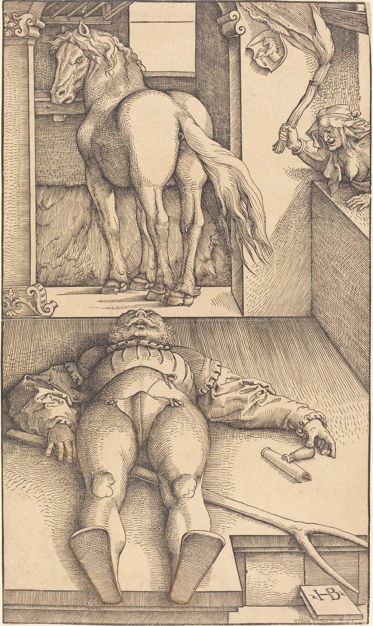 De Betoverde Bruidegom door Hans Baldung Grien