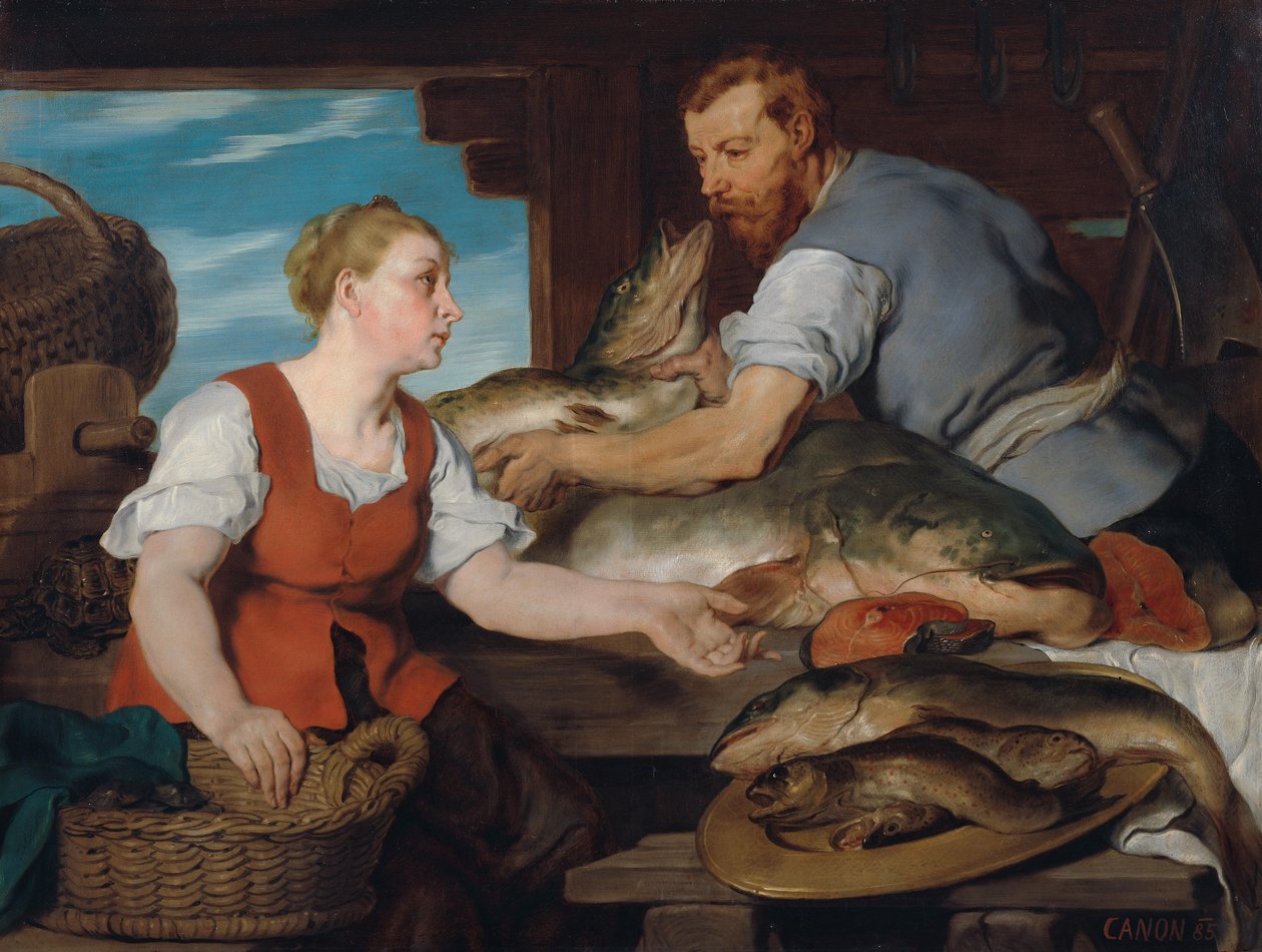 De vismarkt door Hans Canon