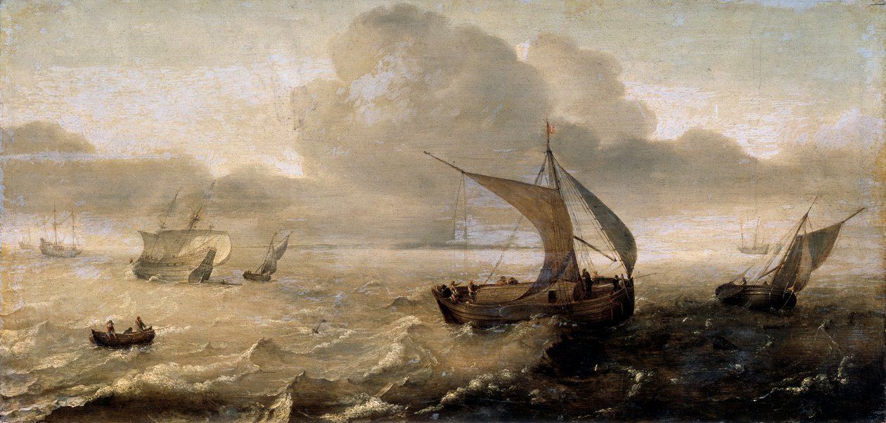 Stormachtige Zee, 17e eeuw door Hans Goderis