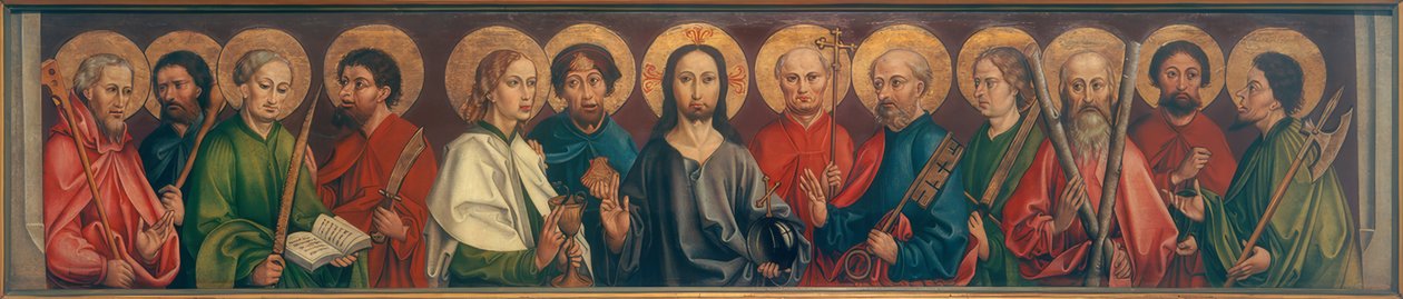 Christus en de twaalf apostelen door Hans Haider
