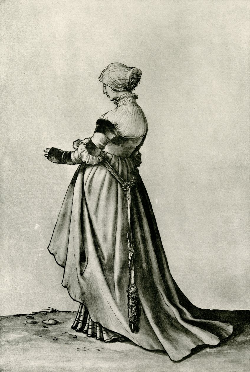 Bourgeoise uit Basel door Hans Holbein der Jüngere