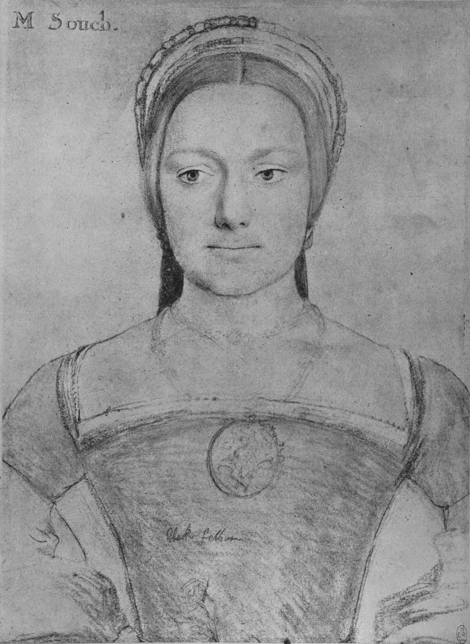 Mary Zouch door Hans Holbein der Jüngere