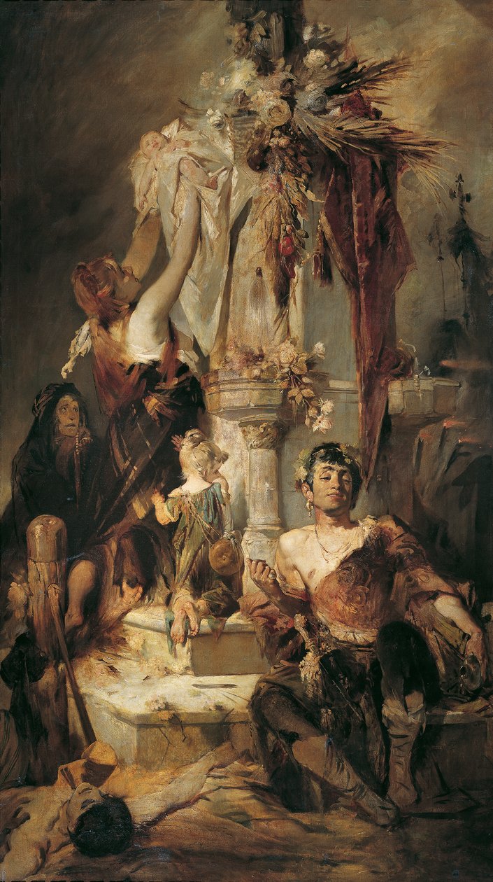 Antieke offerscène door Hans Makart