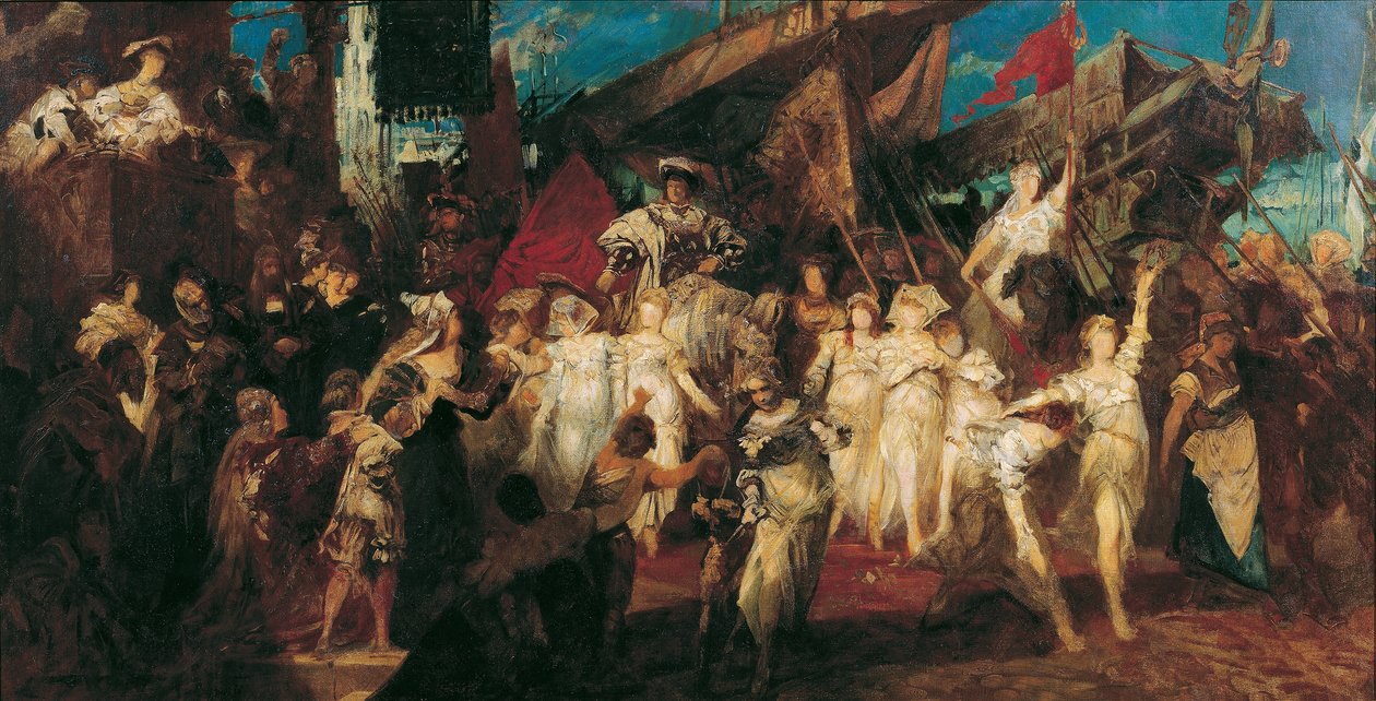 De intocht van Karel V in Antwerpen door Hans Makart