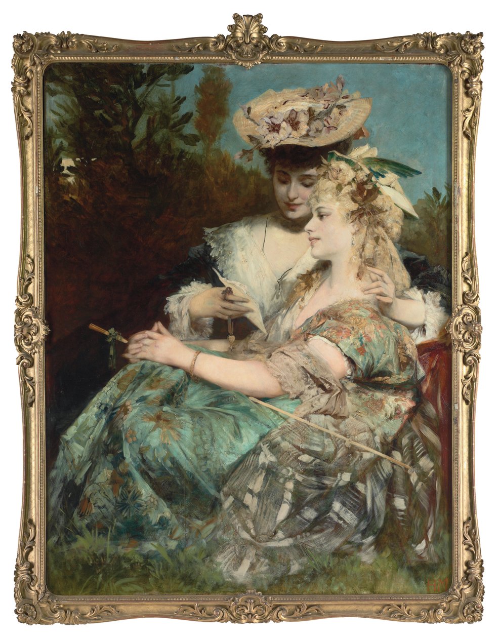 De Liefdesbrief, 1875 door Hans Makart