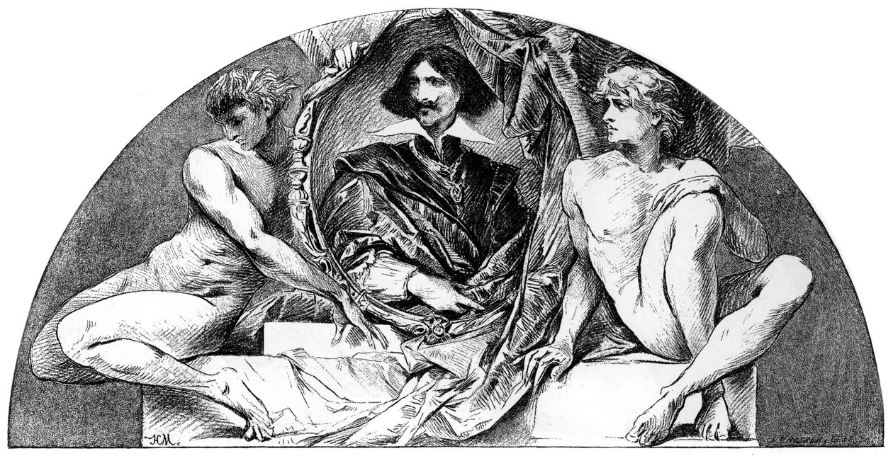 Diego Velazquez, Spaanse kunstenaar, ca. 1880-1882 door Hans Makart