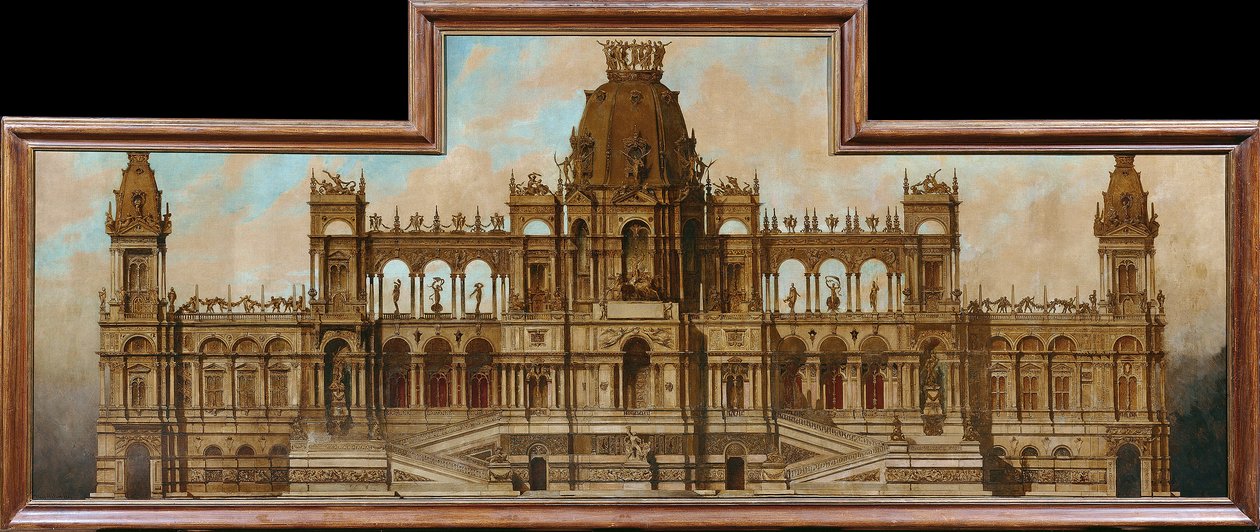 Ontwerp voor een paleis: gevel door Hans Makart