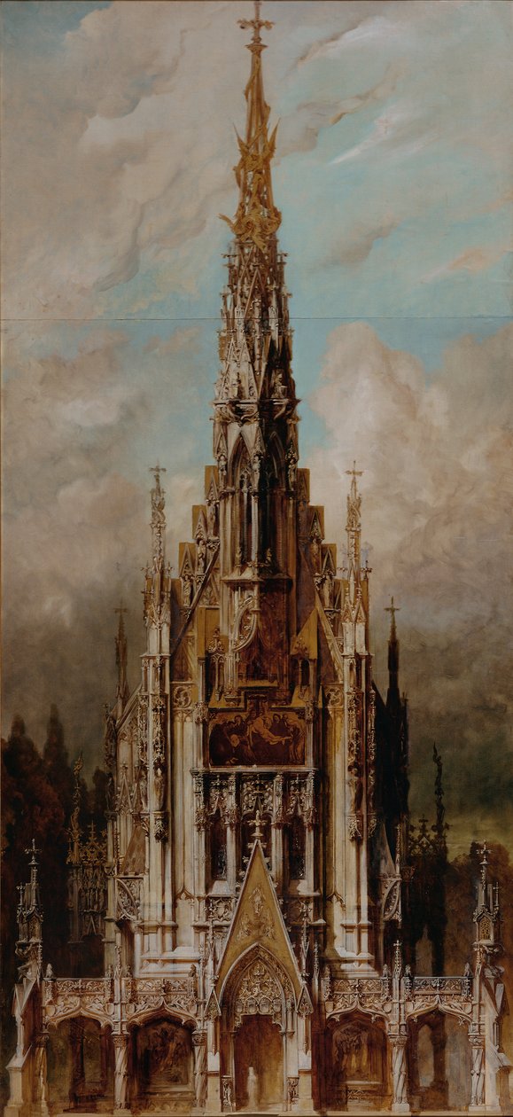 Gotische grafkerk St. Michael, torengevel door Hans Makart