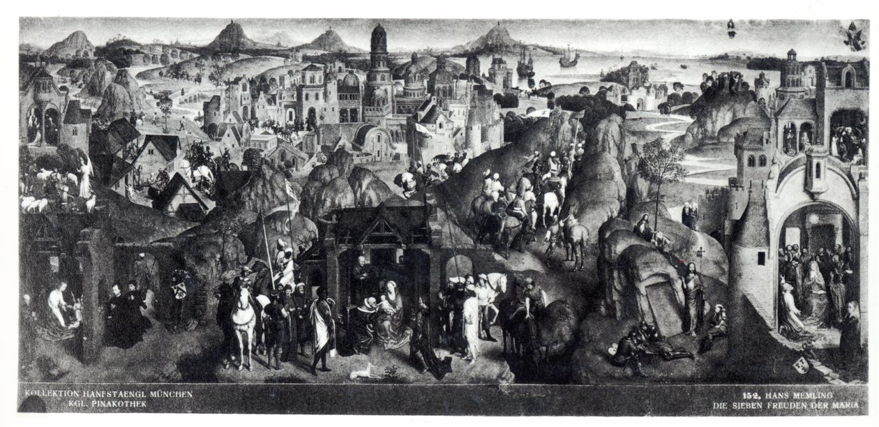 De Zeven Vreugden van de Maagd, 1480 door Hans Memling