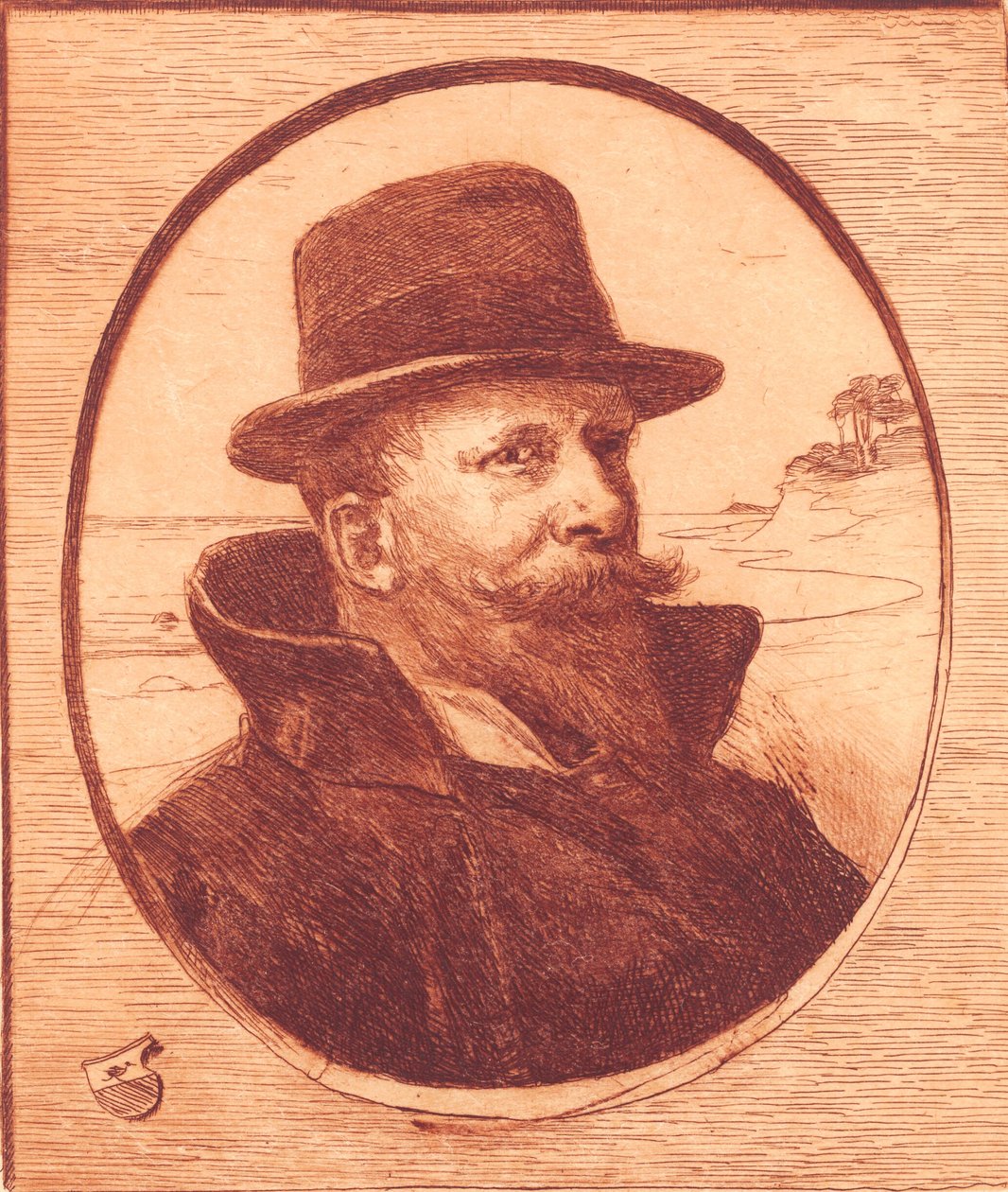 Zelfportret door Hans Nikolaj Hansen