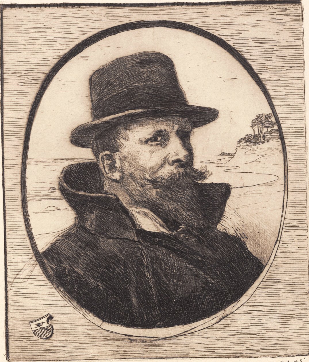 Zelfportret door Hans Nikolaj Hansen