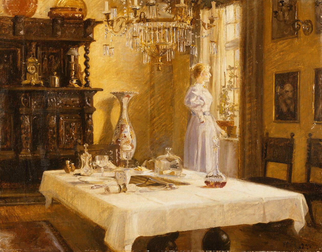 De Late Aankomst, 1894 door Hans Nikolaj Hansen
