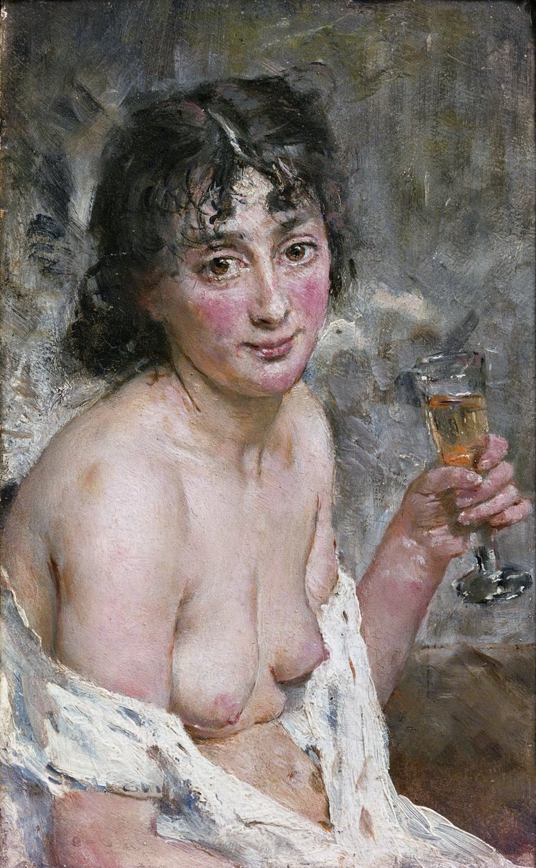 Champagnemeisje door Hans Olaf Heyerdahl