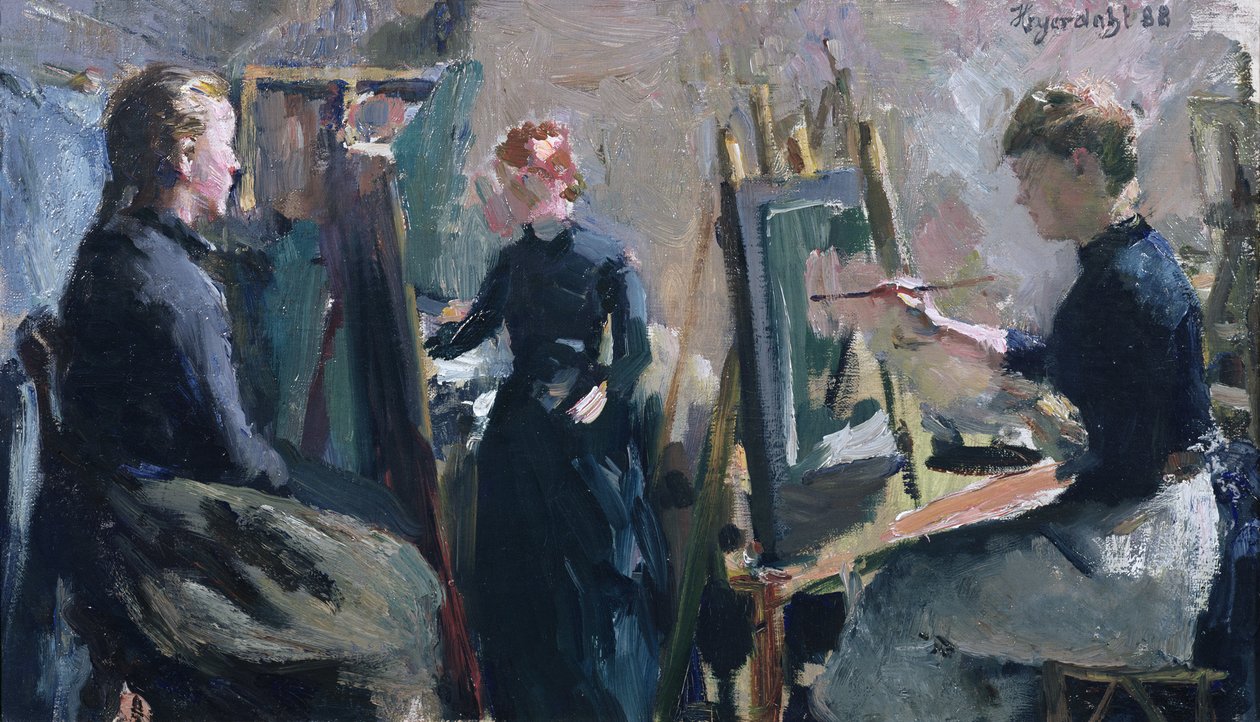 In het atelier door Hans Olaf Heyerdahl