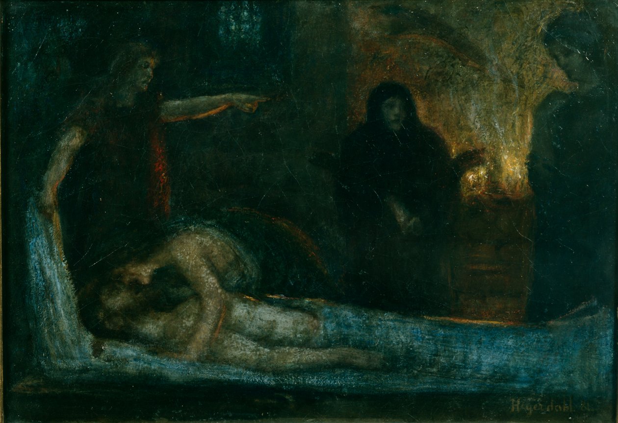 Mythologische scène door Hans Olaf Heyerdahl