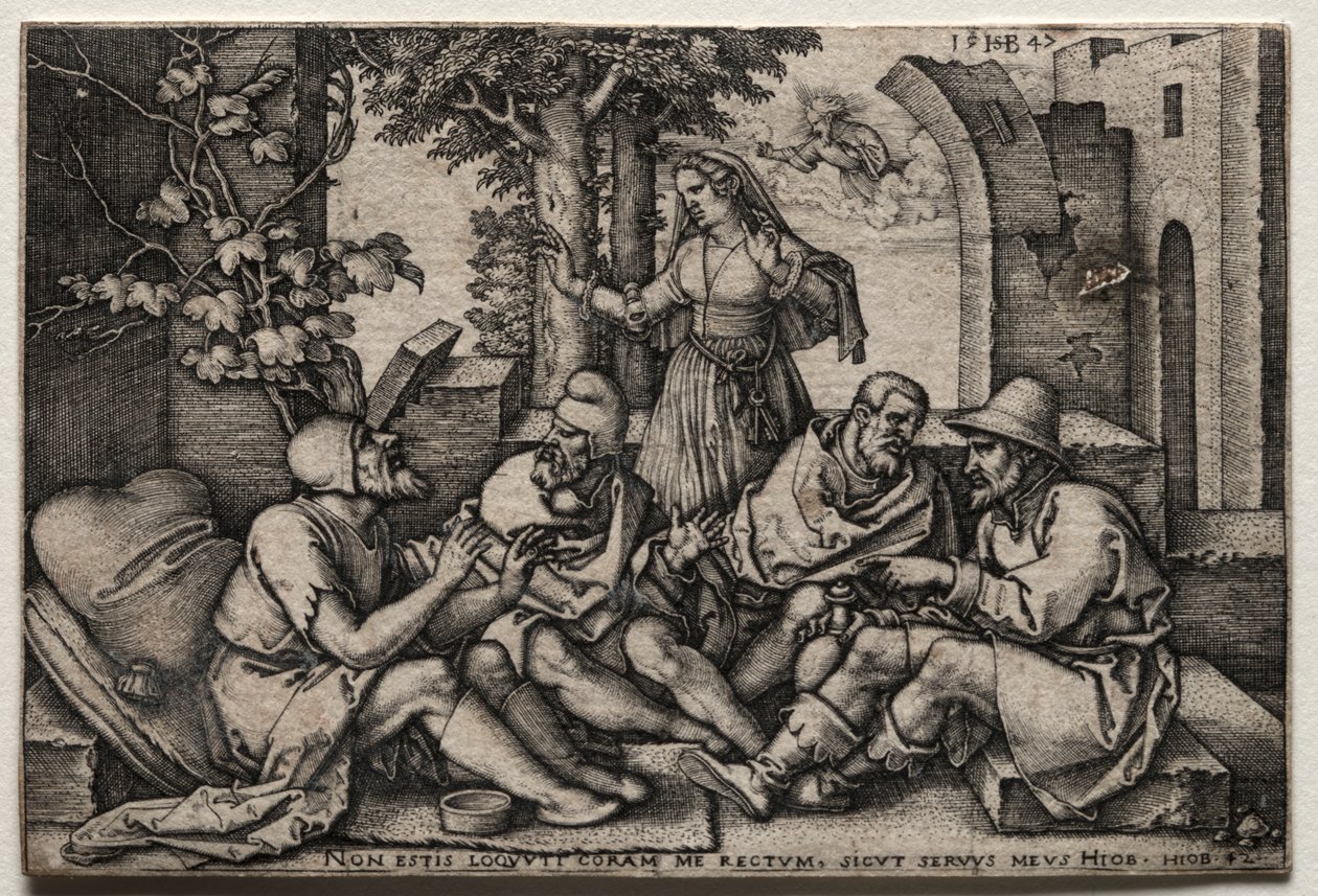Job en zijn vrienden door Hans Sebald Beham