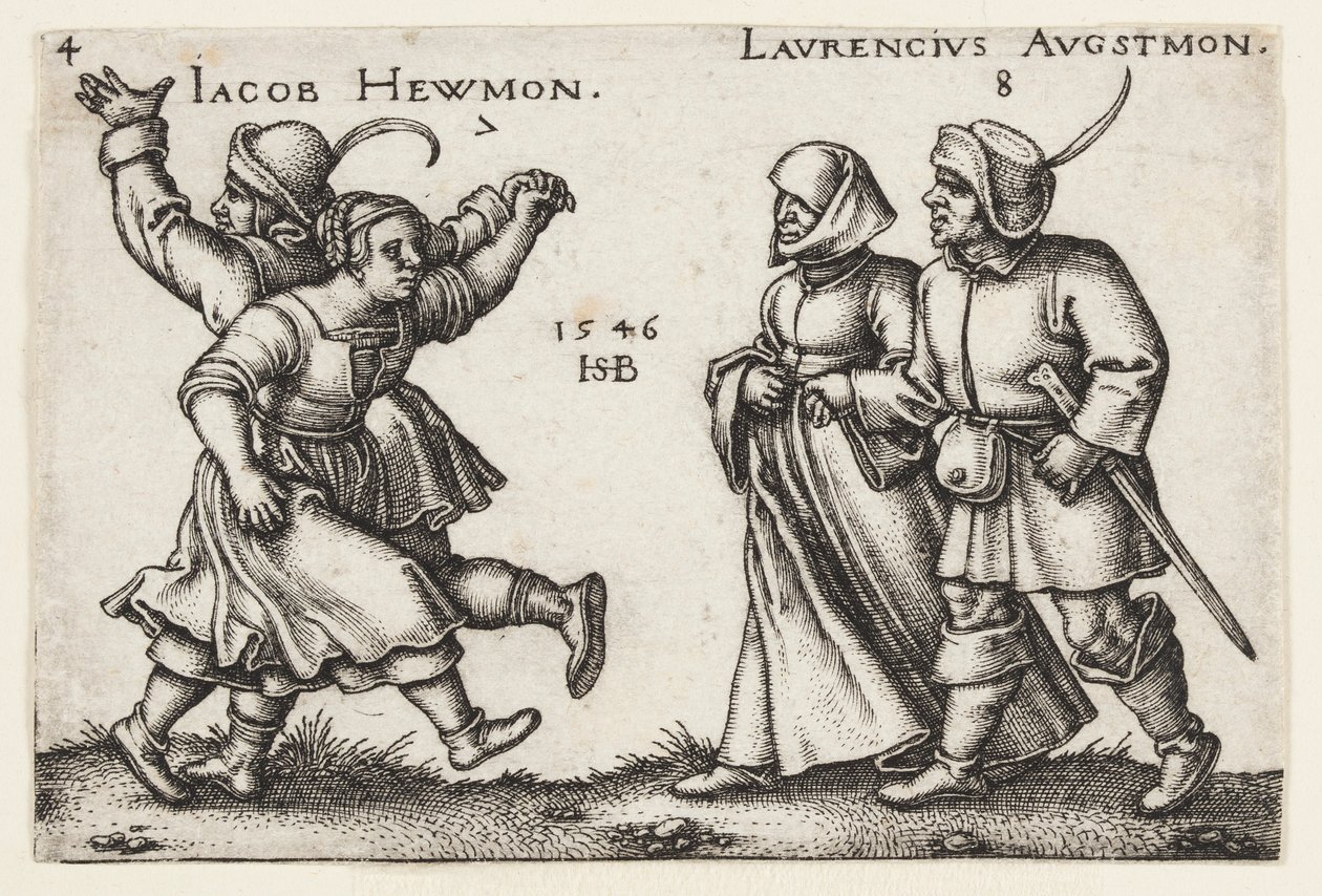 Juli en Augustus door Hans Sebald Beham