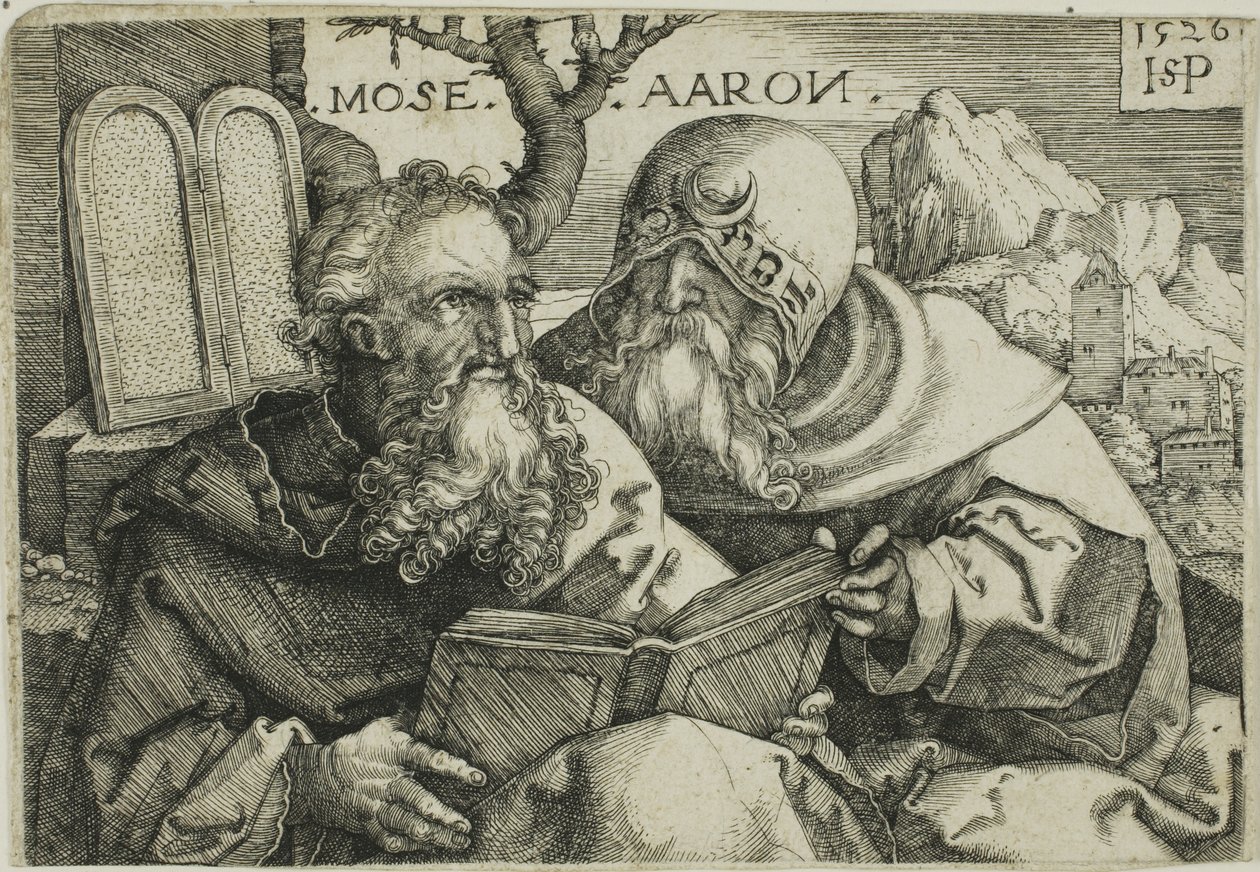 Mozes en Aäron door Hans Sebald Beham