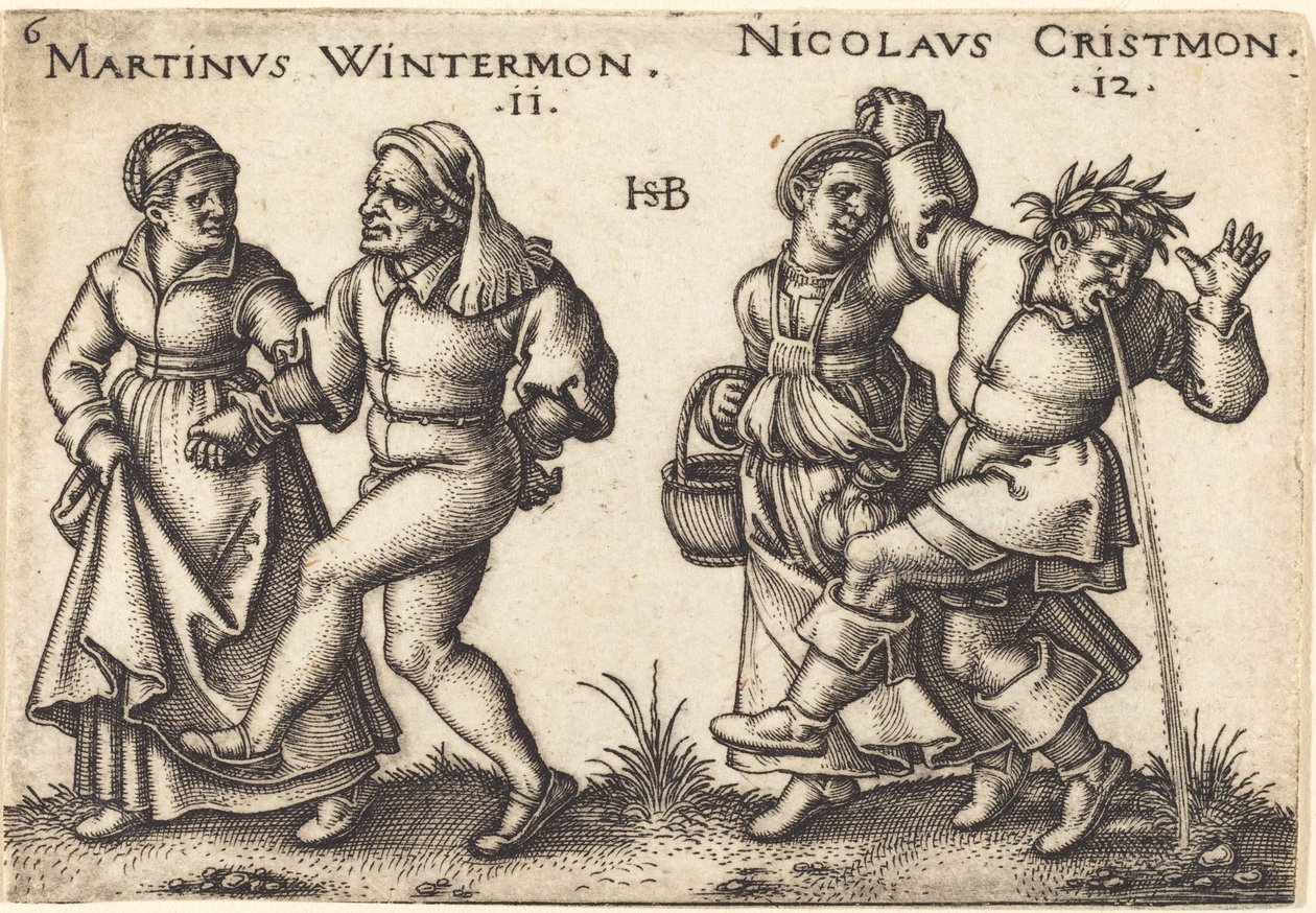 November en december door Hans Sebald Beham