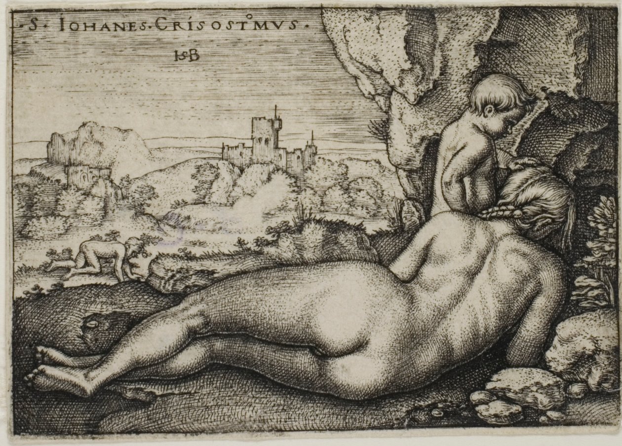 Boetedoening van St. Johannes Chrysostomus door Hans Sebald Beham