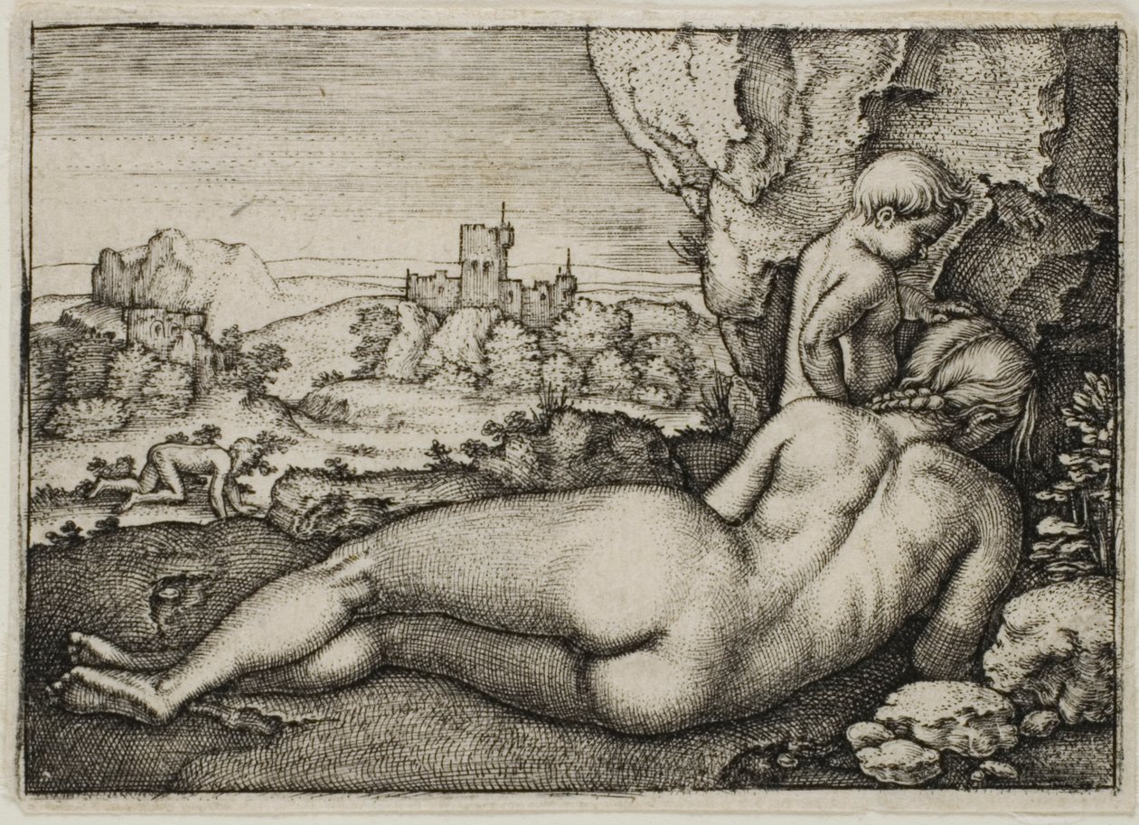 Boetedoening van St. Johannes Chrysostomus door Hans Sebald Beham