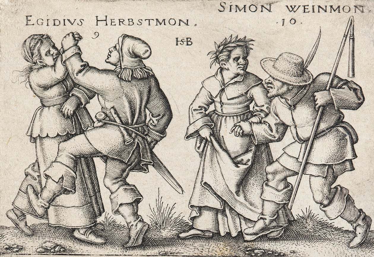 September en oktober door Hans Sebald Beham