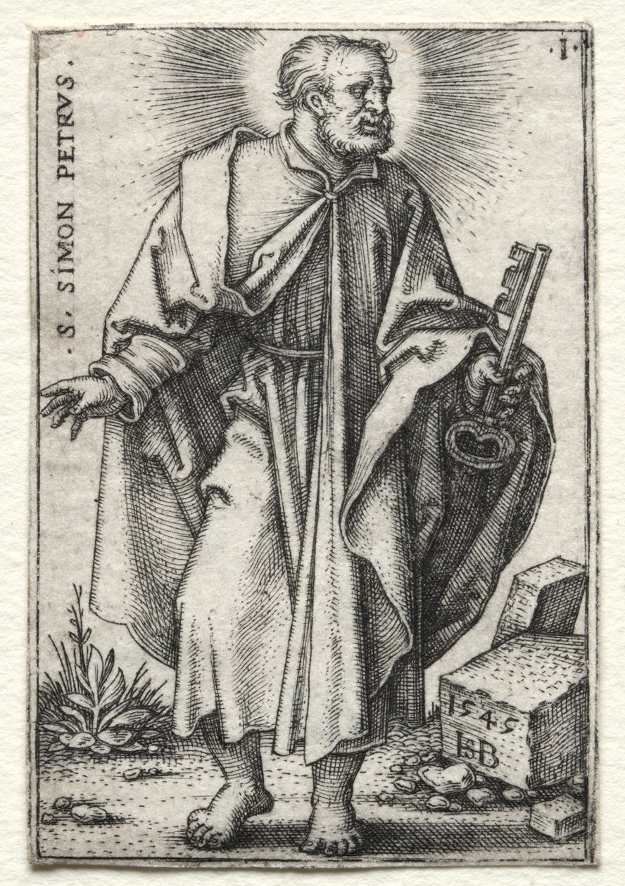 Sint Simon Petrus door Hans Sebald Beham