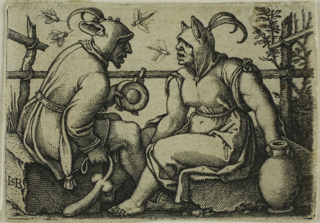 De dwaas en de dwaze vrouw door Hans Sebald Beham