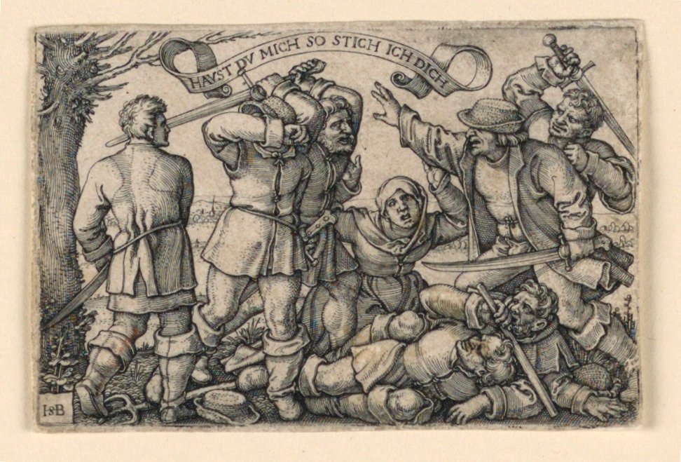 De Boerenruzie door Hans Sebald Beham