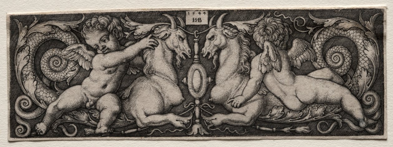Twee Genii door Hans Sebald Beham