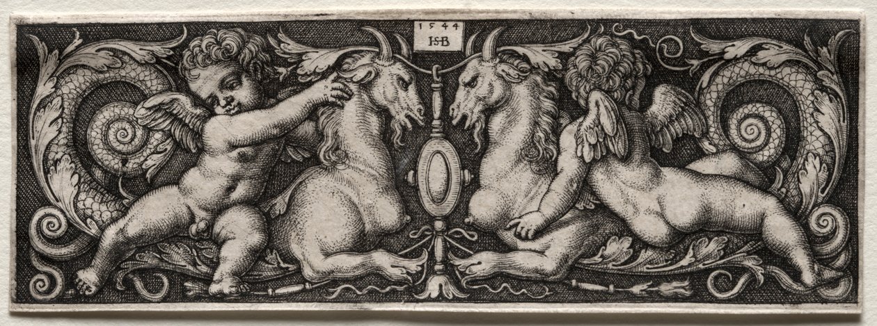Twee Genii door Hans Sebald Beham
