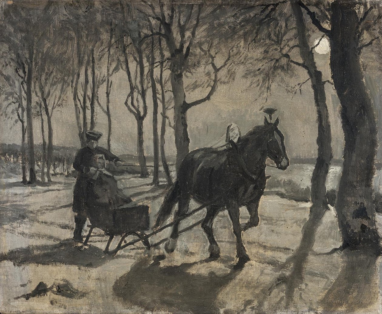 De sleetocht naar Fussingø door Hans Smidth