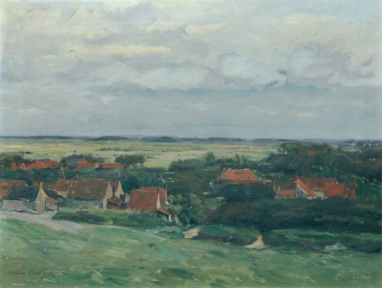 Hollandse landschap door Hans Tichy