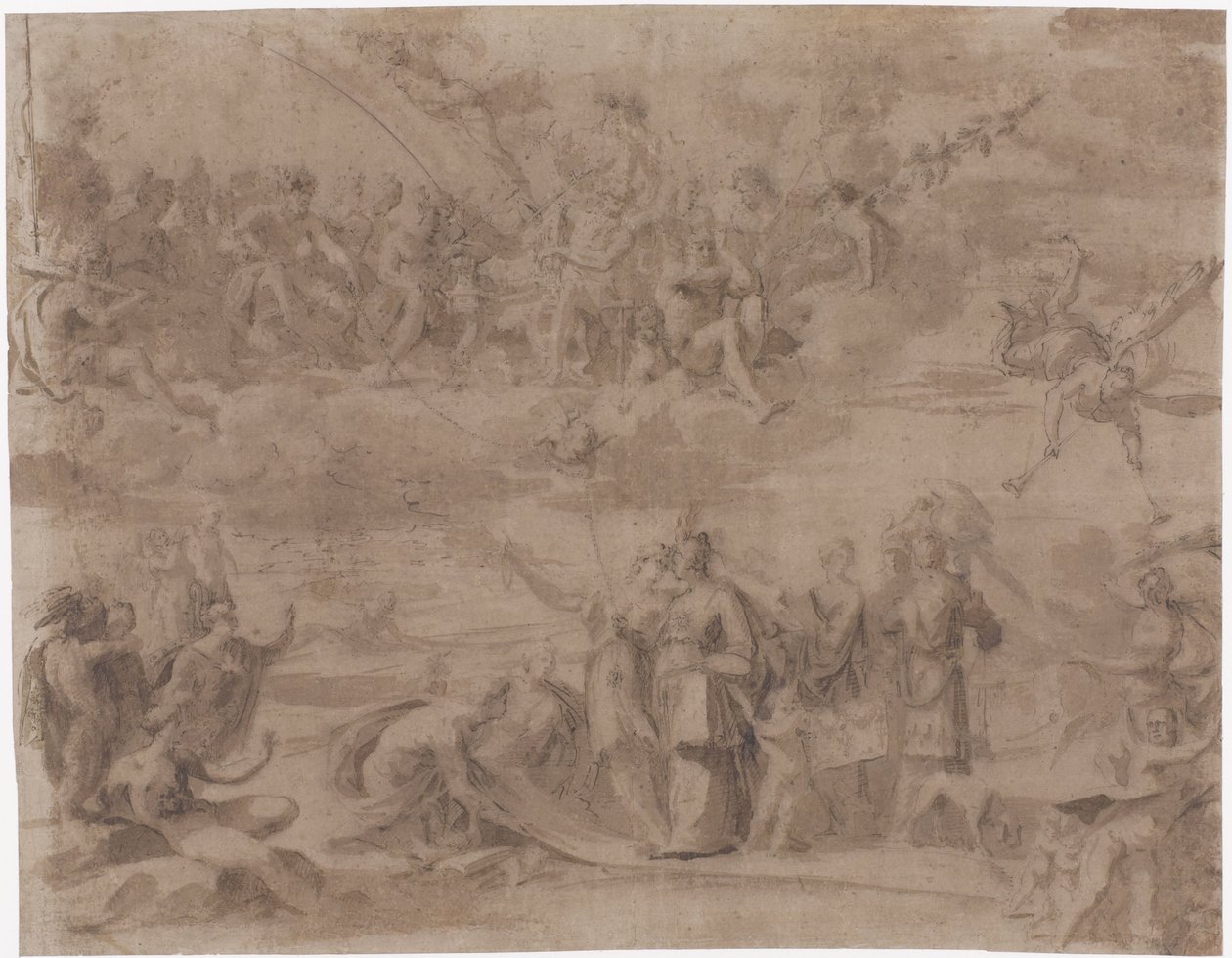 Allegorische voorstelling door Hans von Aachen (possibly)