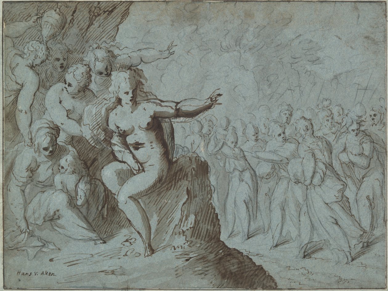 Mythologische scène door Hans von Aachen