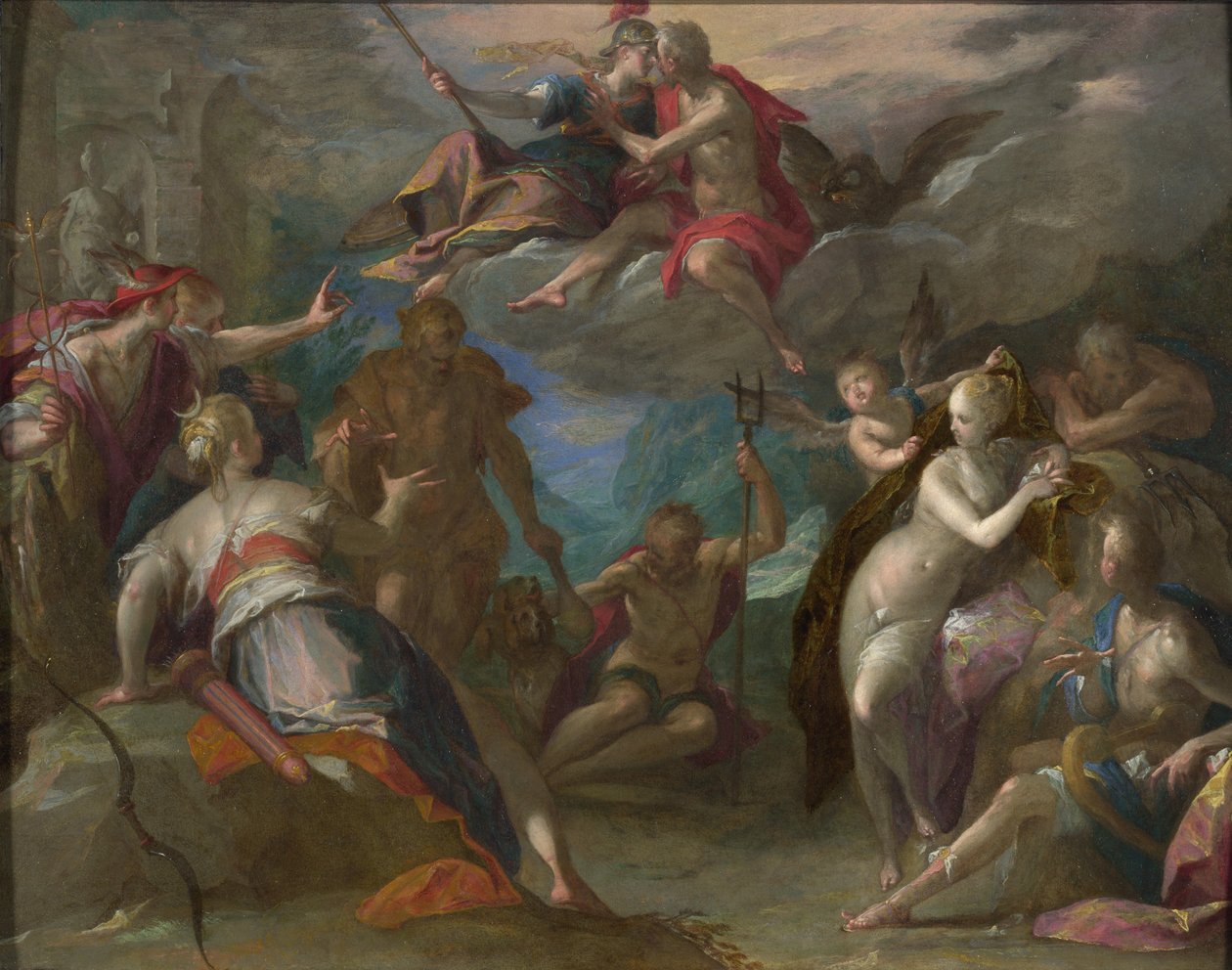 De Verwondering van de Goden, 1590s door Hans von Aachen