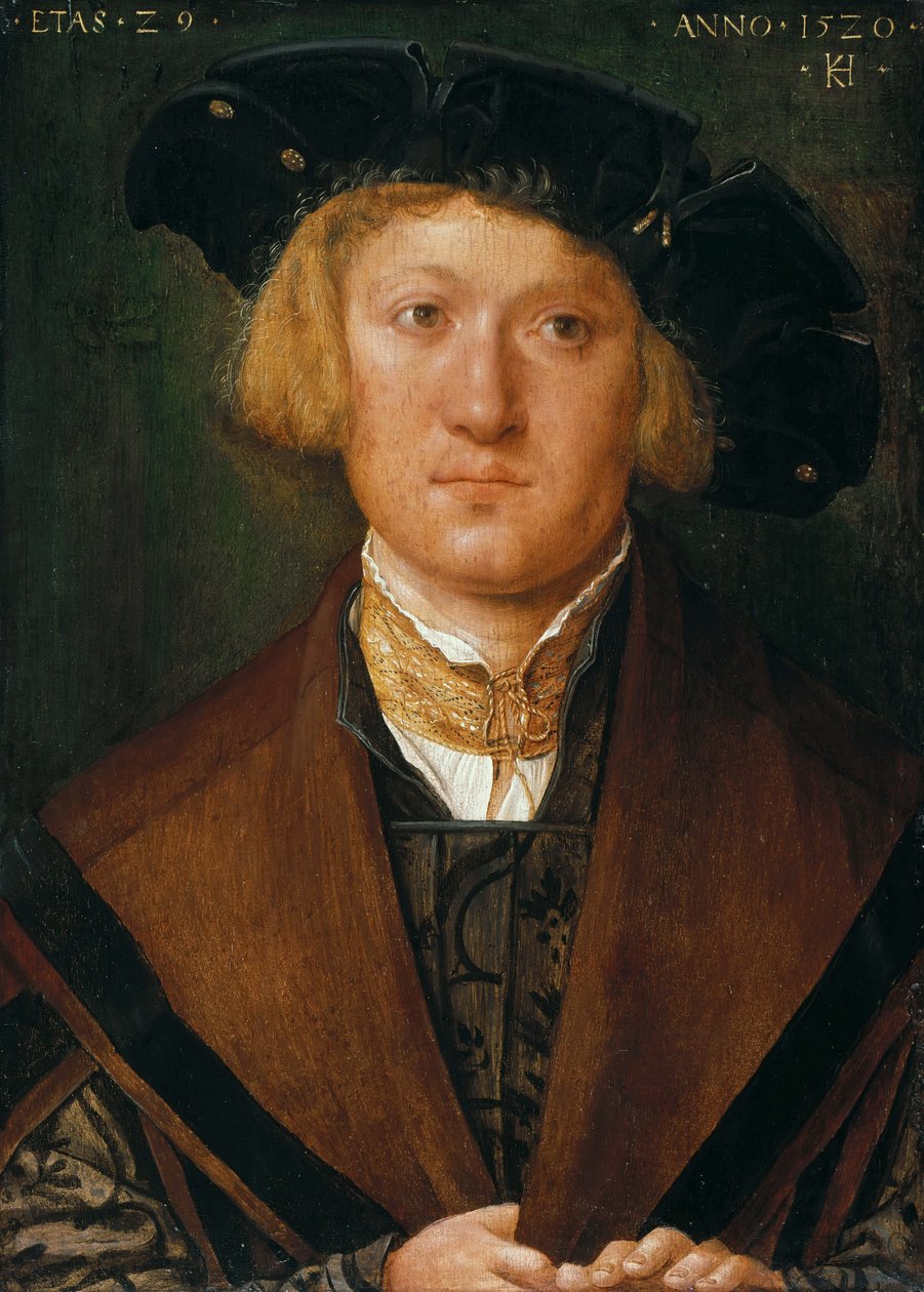 Portret van een jonge man door Hans von Kulmbach