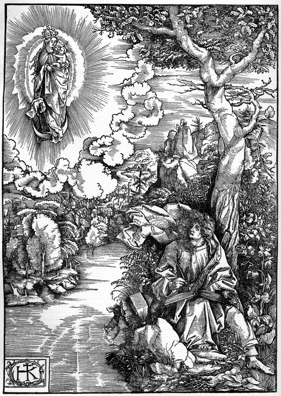 St. Johannes op Patmos door Hans von Kulmbach