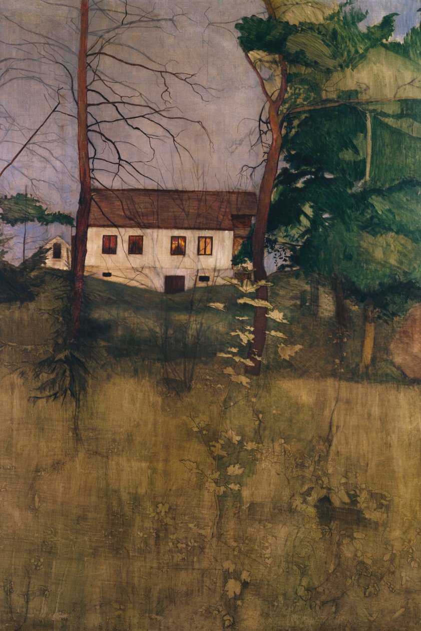 Landstedet (Nordre Langø) door Harald Oscar Sohlberg