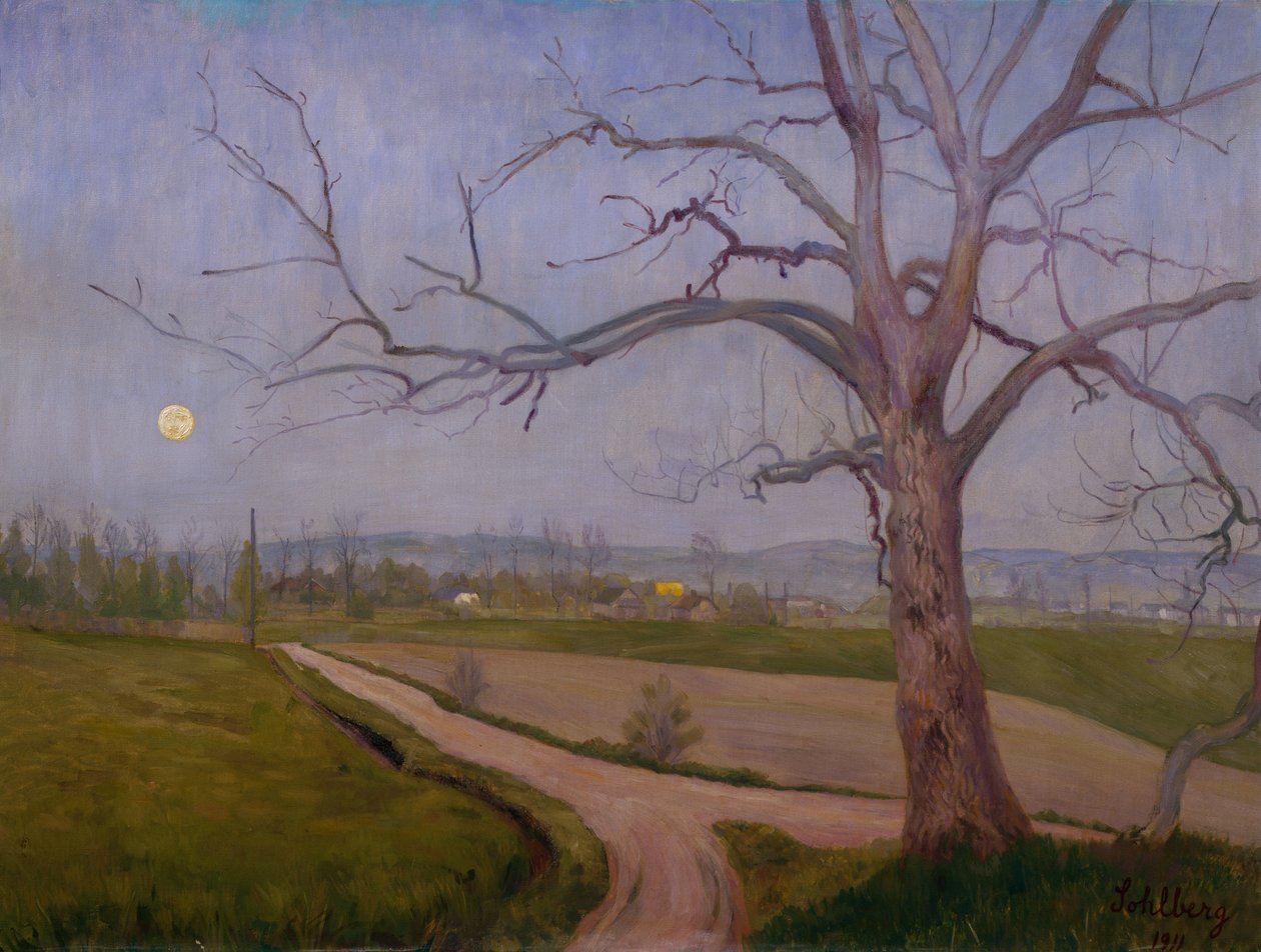 Lenteavond in Vestre Aker door Harald Oscar Sohlberg