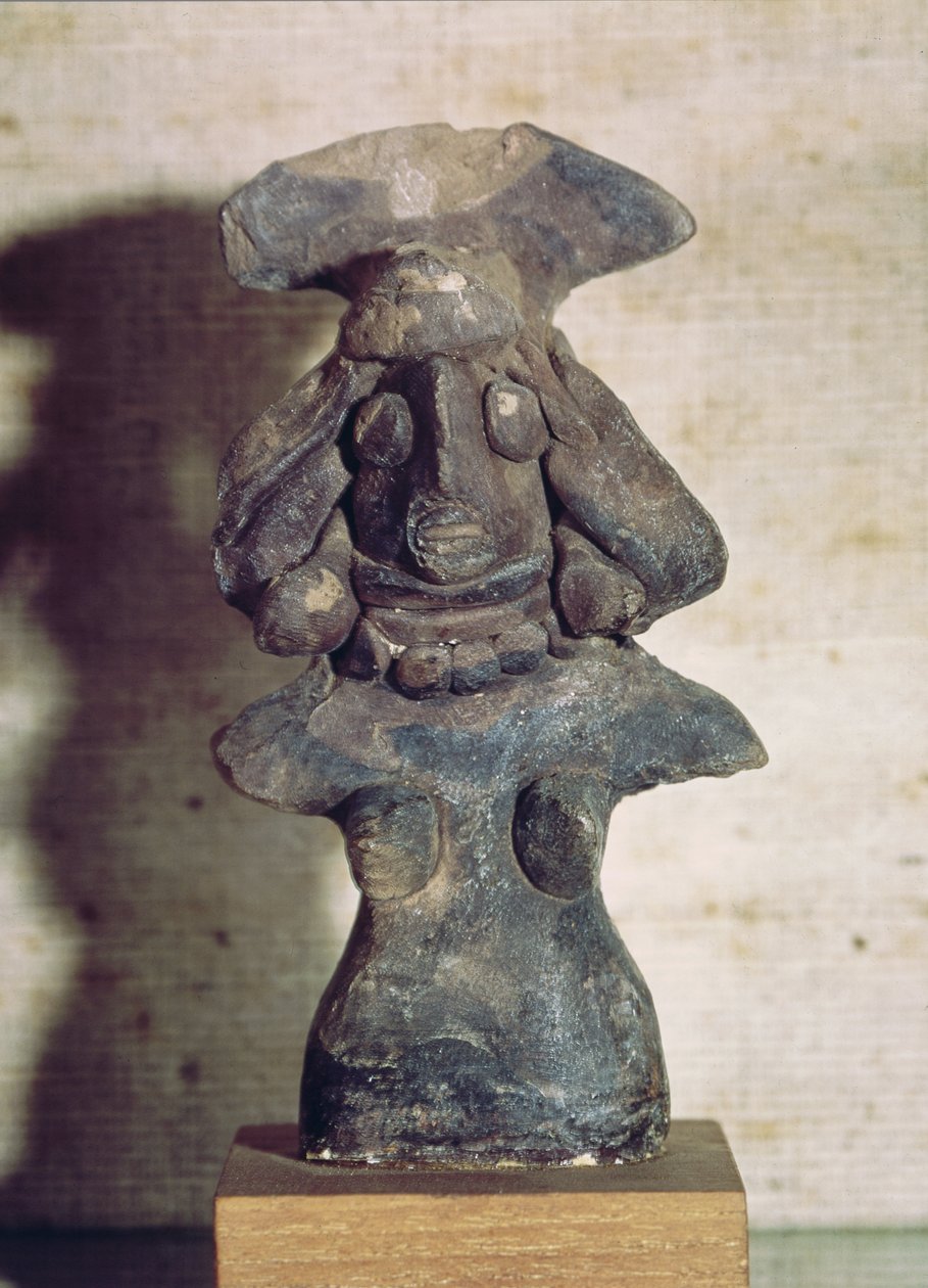 Beeld van een Moedergodin, van Mohenjo-Daro, Indusvallei, Pakistan, 3000-1500 v.Chr. door Harappan