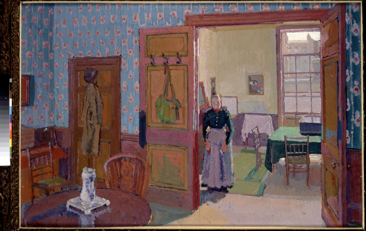 Interieur met mevrouw Mounter, 19e eeuw door Harold Gilman