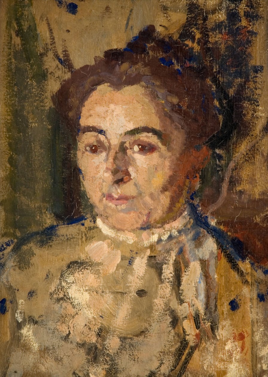 Portretstudie van een vrouw, 1908-1910 door Harold Gilman